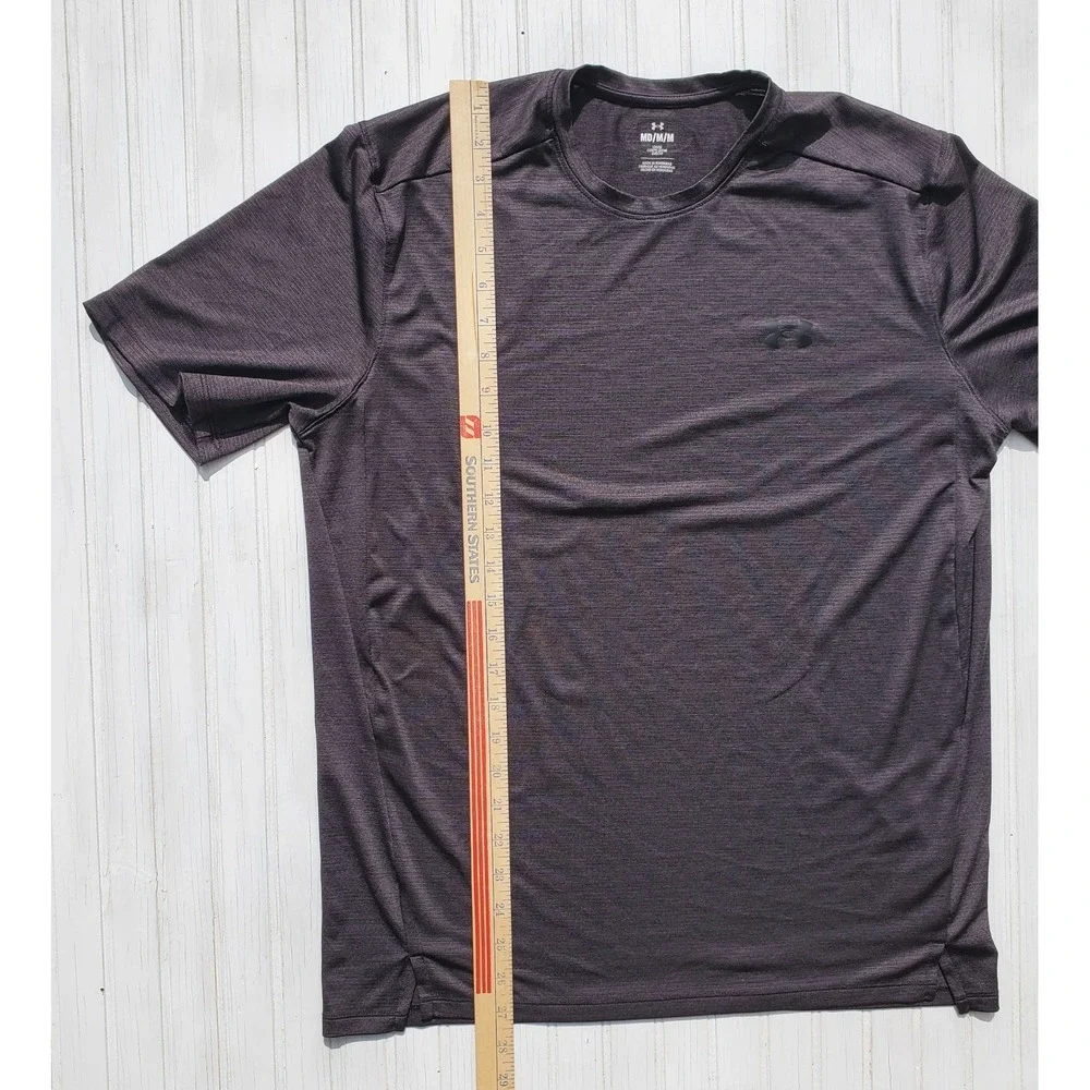 Under Armour T-Shirt Men's Medium Loose Fit Dark Gray Gym Wear‎ Athletic Workout